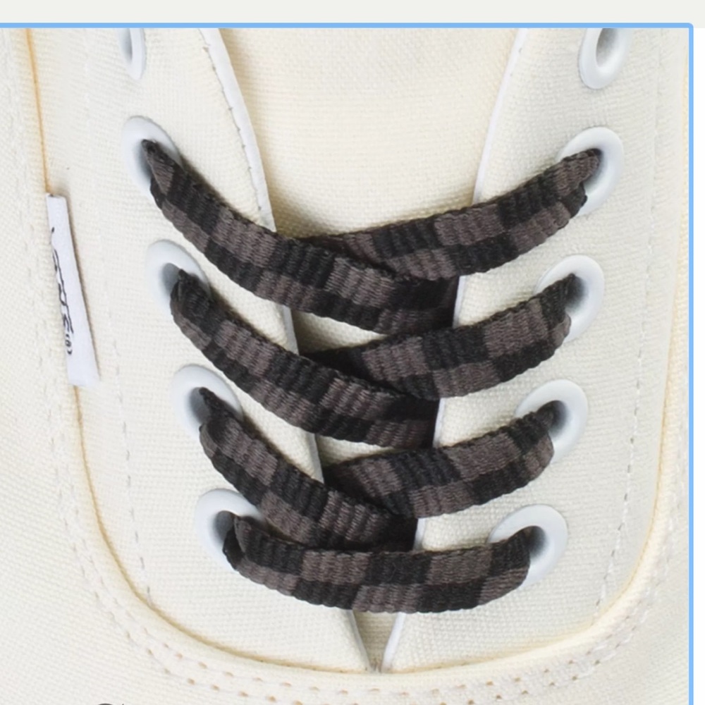 Vans 36” gray checkerboard shoelaces - Picture 2 of 3